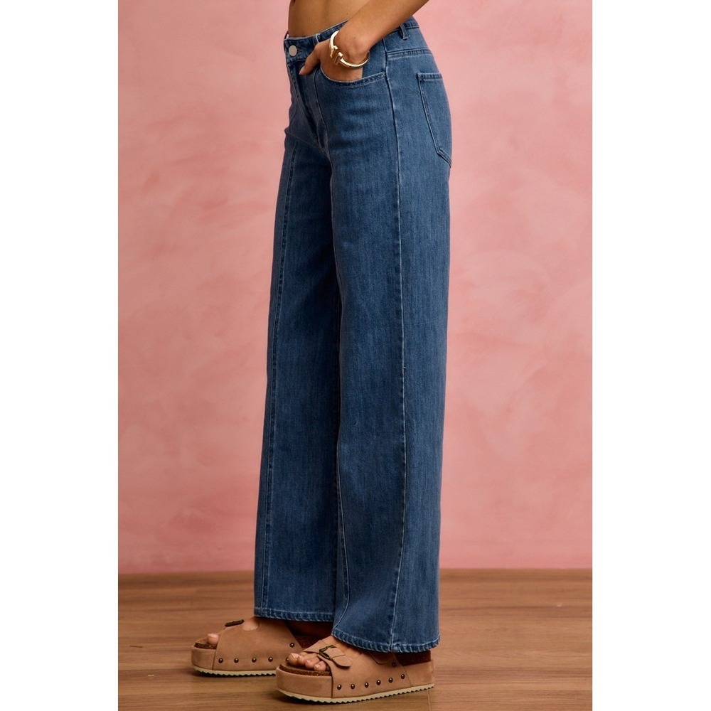 SO ME Seam Detail Mid Rise Stretch Denim Jeans - XL - Picture 3 of 11